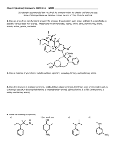 CHEM 224 Amines Homework Chapter 22