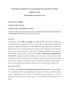 Promissory Note vs Bill of Exchange: Legal Differences