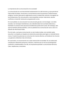 La importancia de la comunicaci&oacute;n en la sociedad