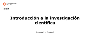 Introducci&oacute;n a la investigaci&oacute;n cient&iacute;fica - Universidad de Lima