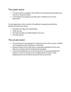 Public and Private Sectors: Business Structures & Economics