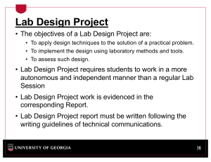 Lab Design Project Guide for Engineering Students