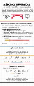 M&eacute;todos Num&eacute;ricos: IEEE 754 y Trinomios Cuadrados Perfectos