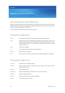 Biology Command Terms Glossary