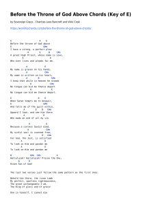 Before the Throne of God Above Chords (Key of E)