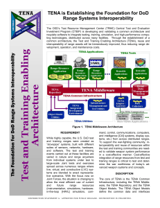 TENA: DoD Range Systems Interoperability Foundation