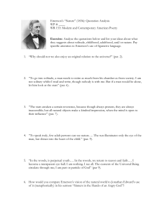 Emerson Nature Quotation Analysis