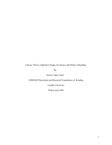 Literacy Theory: Stages of Reading & Pillars Applied