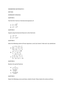 Engineering Mathematics I Workshop Questions