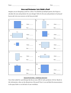 Area and Perimeter Worksheet: Build a Pool