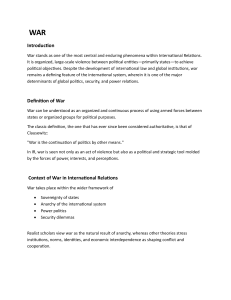 War in International Relations: Definition, Types, and Causes