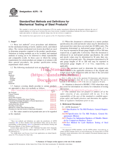 ASTM A370-15: Mechanical Testing of Steel Products
