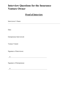 Insurance Venture Owner Interview Questions