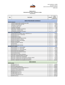 Base de Datos de Precios Unitarios para Construcci&oacute;n - Ene 2026