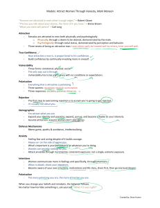 Models: Attract Women Through Honesty Summary