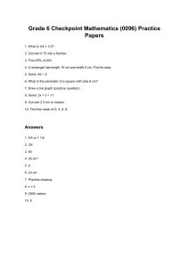 Grade 6 Math Practice Papers (0096)