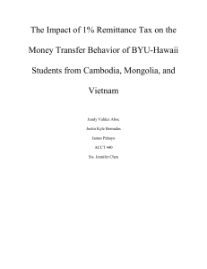1% Remittance Tax Impact on BYU-Hawaii Students