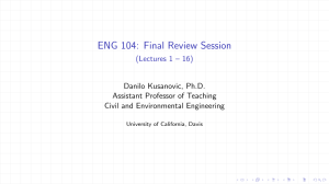 ENG 104 Final Review: Mechanics of Materials
