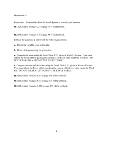 Homework #1: Statistics Exercises and Data Analysis