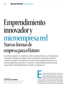 Emprendimiento innovador y microempresa red: nuevas formas de empresa