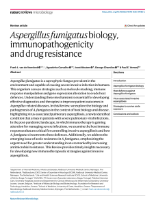 Aspergillus fumigatus Biology, Immunopathogenicity & Drug Resistance