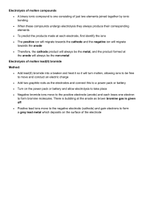 Electrolysis of Molten Compounds