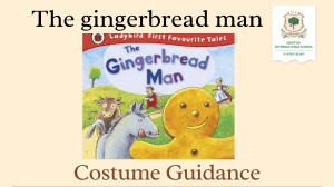 Gingerbread Man Costume Guidance for Elementary School