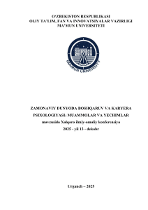 Management & Career Psychology Conference Proceedings 2025