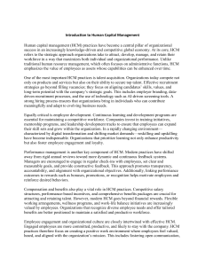 Human Capital Management: An Introduction