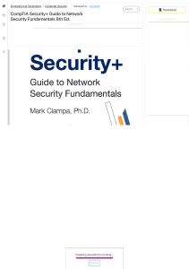 CompTIA Security+ Guide to Network Security Fundamentals