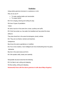 Parallelism in Grammar: Types and Examples