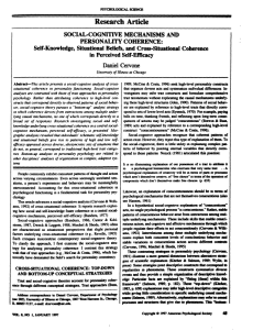 Social-Cognitive Mechanisms and Personality Coherence in Self-Efficacy