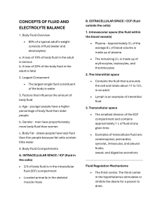 Fluid and Electrolyte Balance Concepts