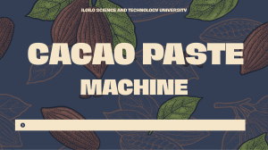 Cacao Paste Machine Thesis - Iloilo Science and Tech University