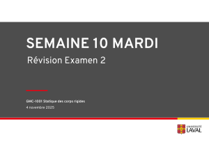 Semaine 10 Mardi 1