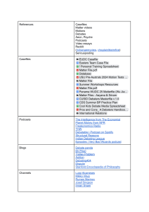 Debate Resource List: Casefiles, Podcasts, Workshops