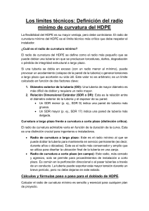 Gu&iacute;a T&eacute;cnica: Radio M&iacute;nimo de Curvatura de HDPE