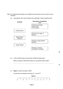 Biology Exam Questions: Genetics, Evolution, Cloning