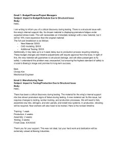Boeing Wing Structural Issue: Email Correspondence on Material Failure and Redesign