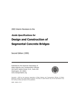 2003 Interim Revisions to Segmental Concrete Bridge Guide