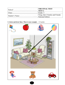 Grade 3 English Final Test 2: Family and Friends