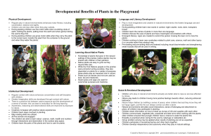 Developmental Benefits of Plants in Playgrounds