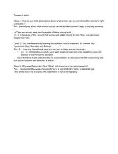 Women's Rights & Education Study Guide
