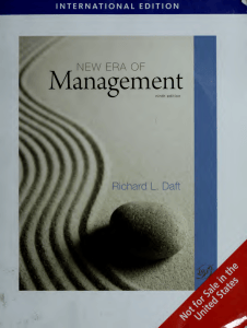 New Era of Management Textbook by Richard L. Daft