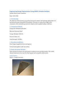 Engineering Design Optimization Using ANSYS: Bracket Analysis