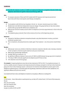 Lovell et al. 2006 OCD CBT Telephone Study