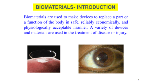 Biomaterials Introduction: Definition & Requirements