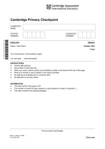 Paper 1 QP - English (0844) Oct 2021