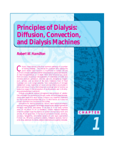 Principles of Dialysis: Diffusion, Convection, and Machines