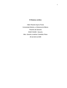 El Sistema Jur&iacute;dico: Filosof&iacute;a del Derecho